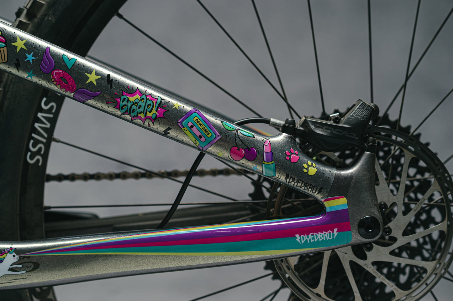 Unicorn Glitter on Yeti stays by DYEDBRO