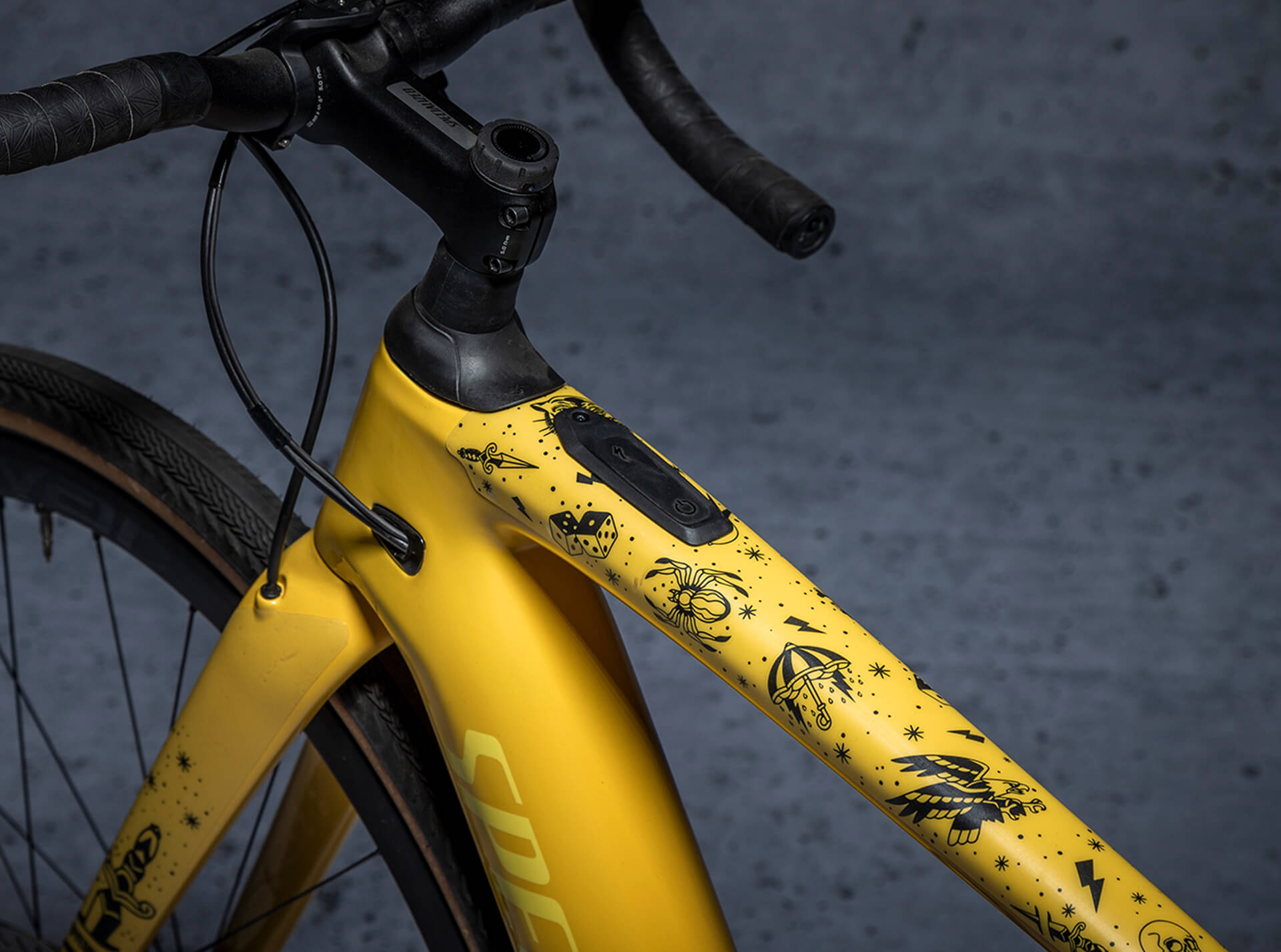 gravel bike tattoo Old School Tattoo Frame Protector for Gravel