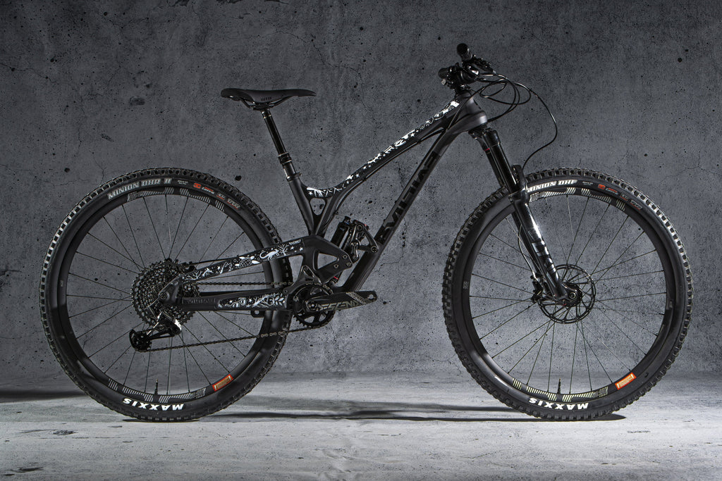 Drive side view of bike