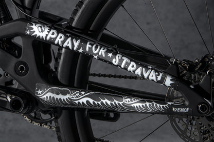 Non drive side chainstay image of Pray for Straya design