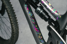 Load image into Gallery viewer, Unicorn Glitter on Yeti downtube by DYEDBRO
