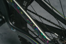 Load image into Gallery viewer, Unicorn Glitter design by DYEDBRO seatstay closeup