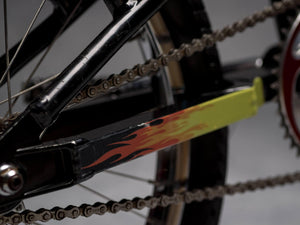 Flames design by DYEDBRO chainstay shot