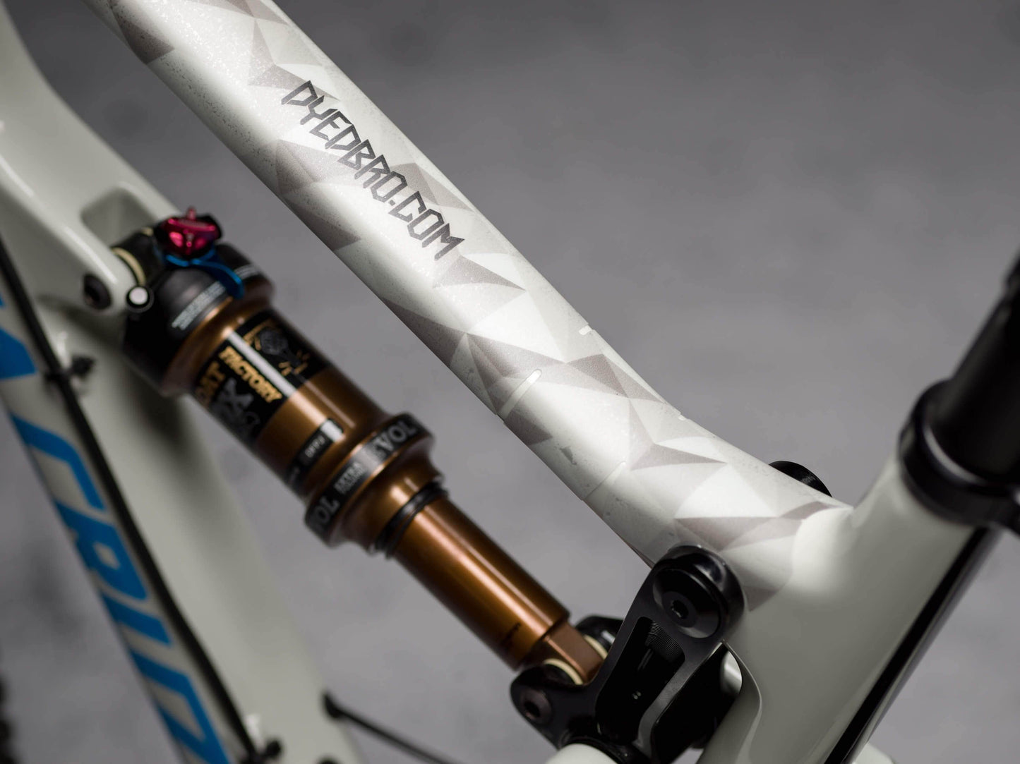 Geometric design by DYEDBRO lower toptube shot
