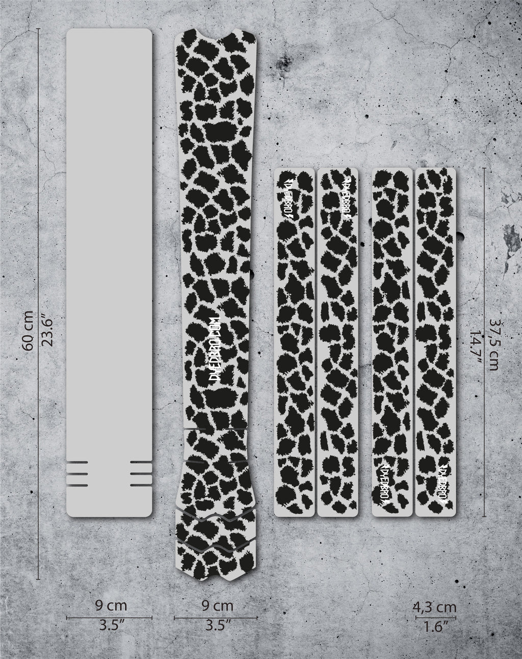 Schwarz, Glänzend / Rahmenschutzfolie K Mack Animal Print, schwarz glänzend