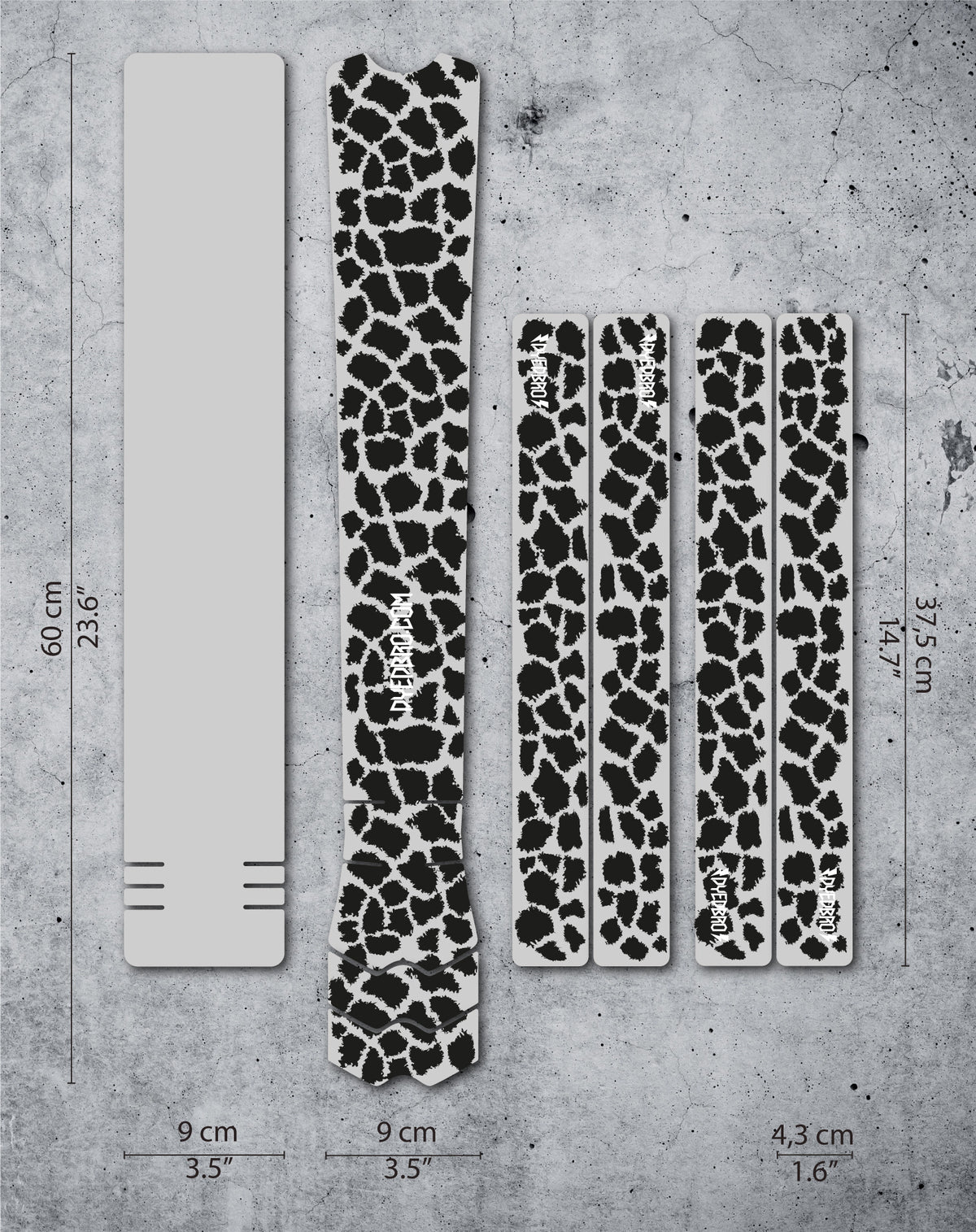 Schwarz, Glänzend / Rahmenschutzfolie K Mack Animal Print, schwarz glänzend