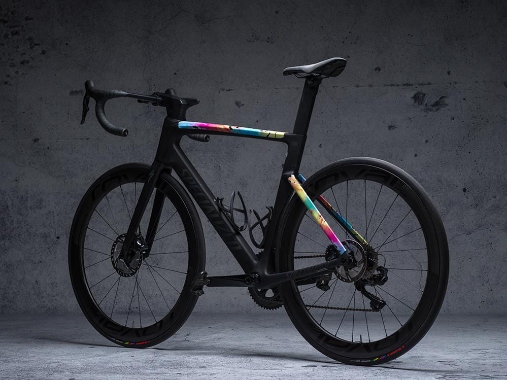 Tie Dye design by DYEDBRO 3/4 rear photo of bike